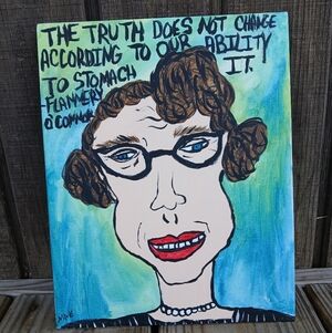 Flannery O' Connor Portrait Painting